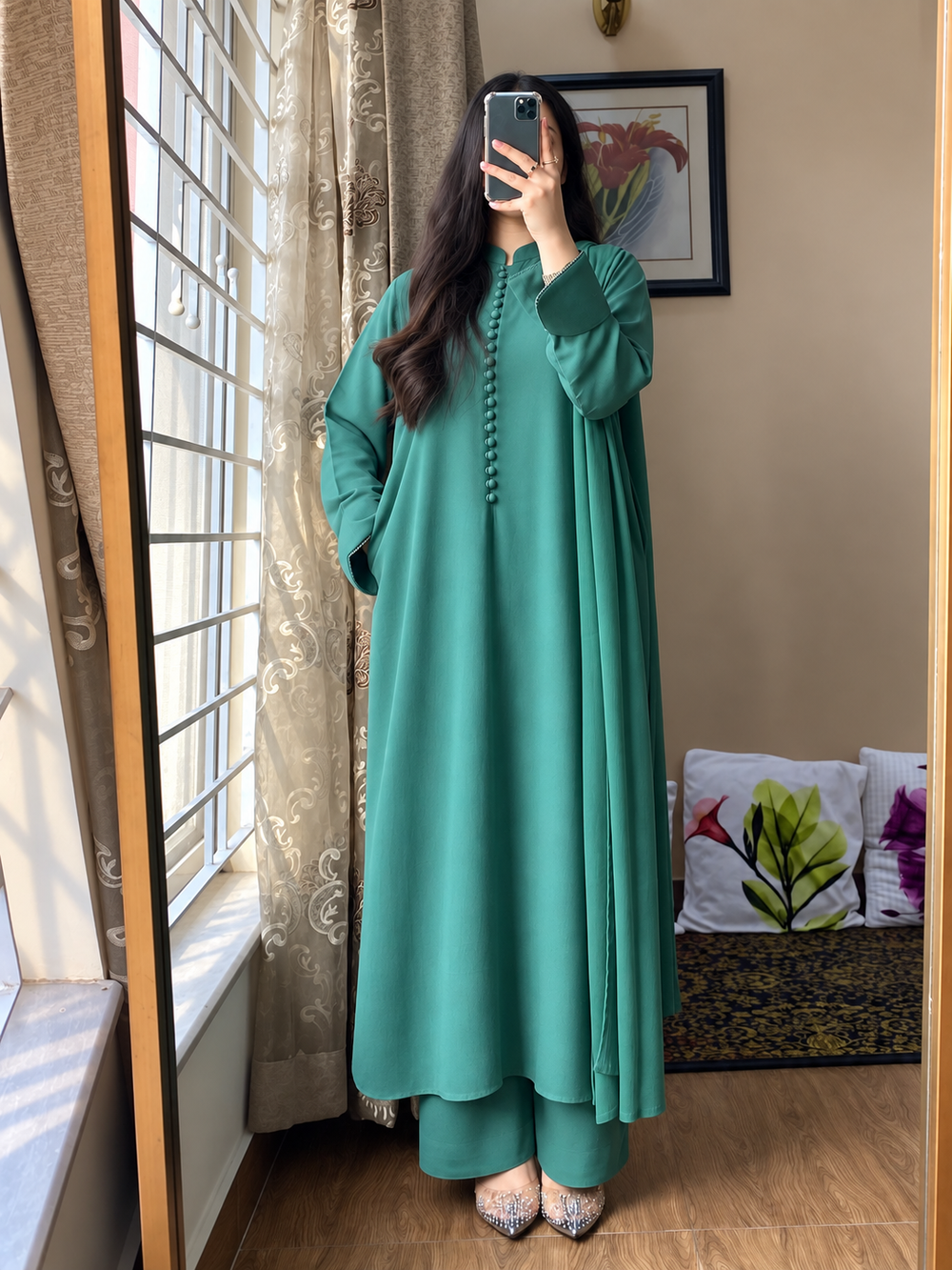 3 PIECE – Silk Karandi Dress
