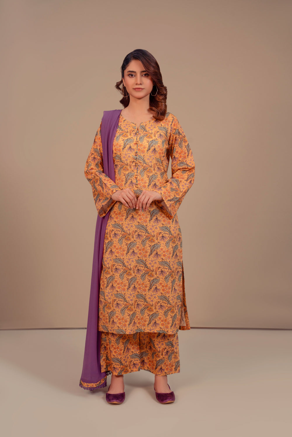 3 Piece - Lawn Printed Dress