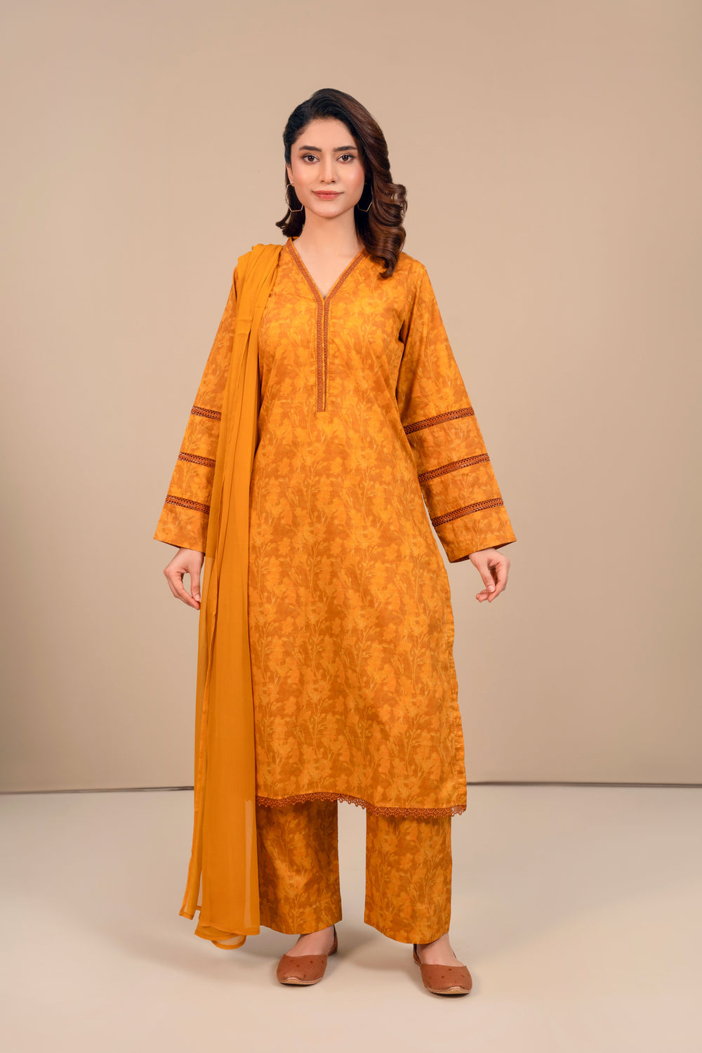 3 Piece - Lawn Printed Dress