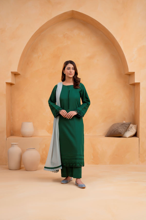 3 Piece - Slub Khaddar Dress