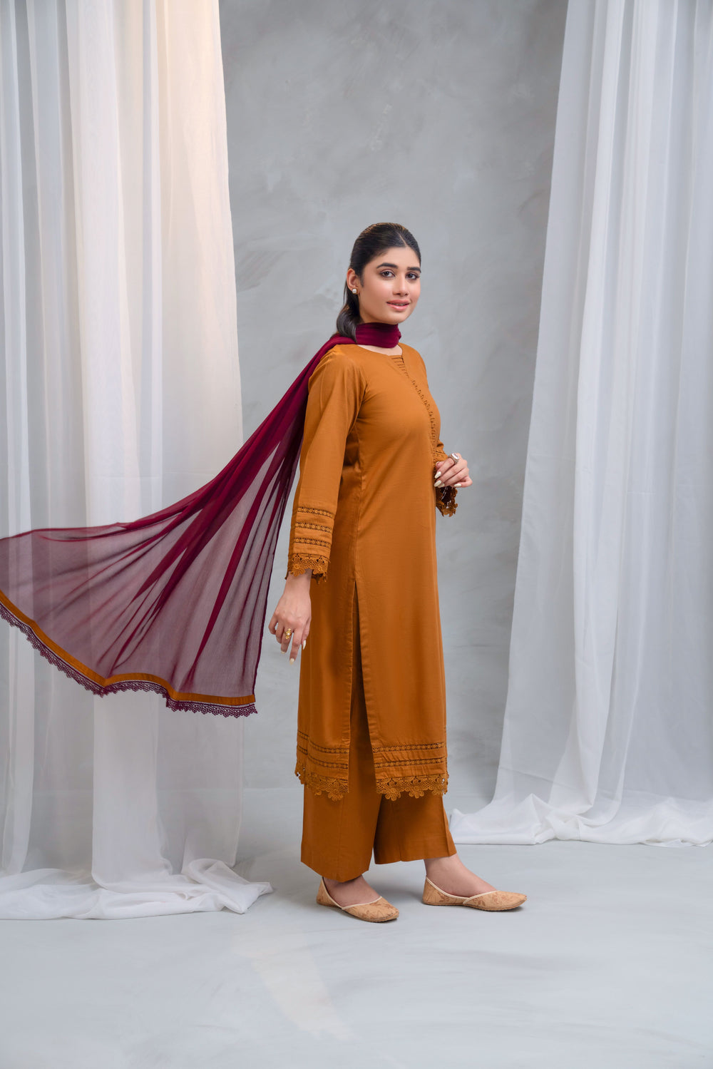 3 Piece - Slub Khaddar Dress