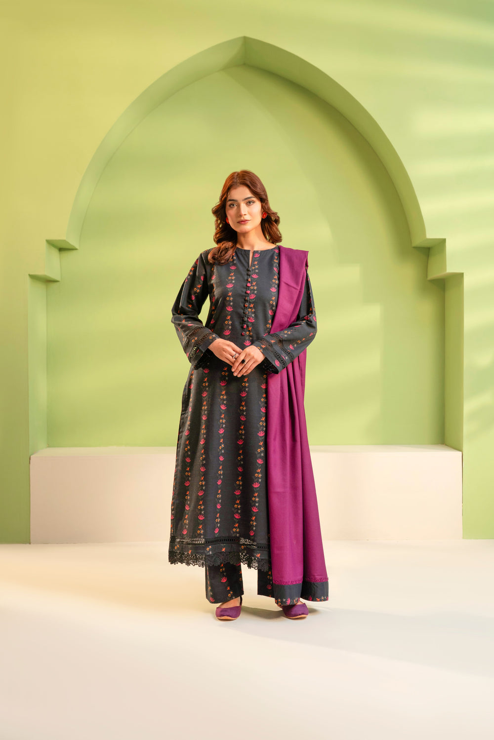 Khaddar Printed Dress