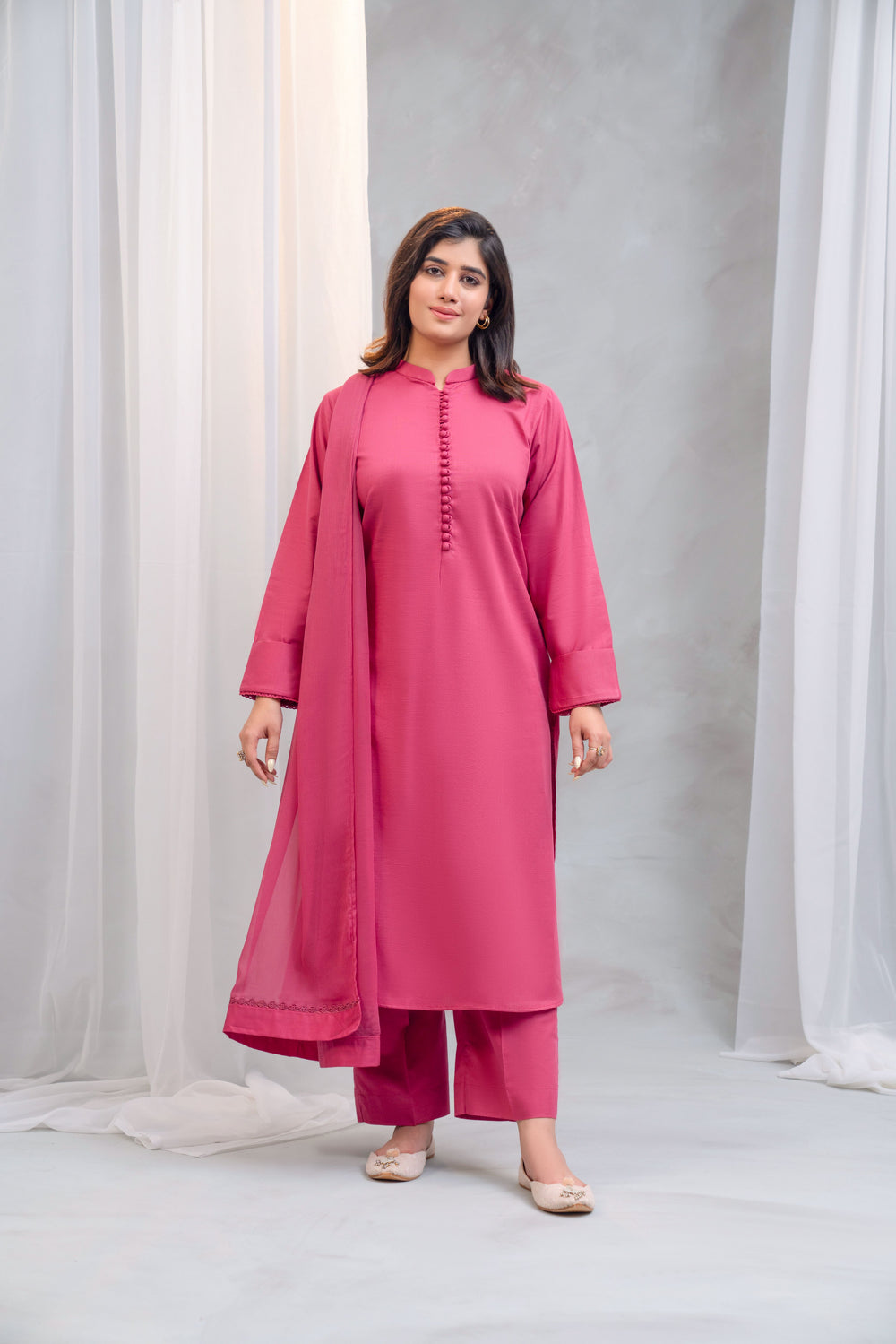 3 Piece - Slub Khaddar Dress