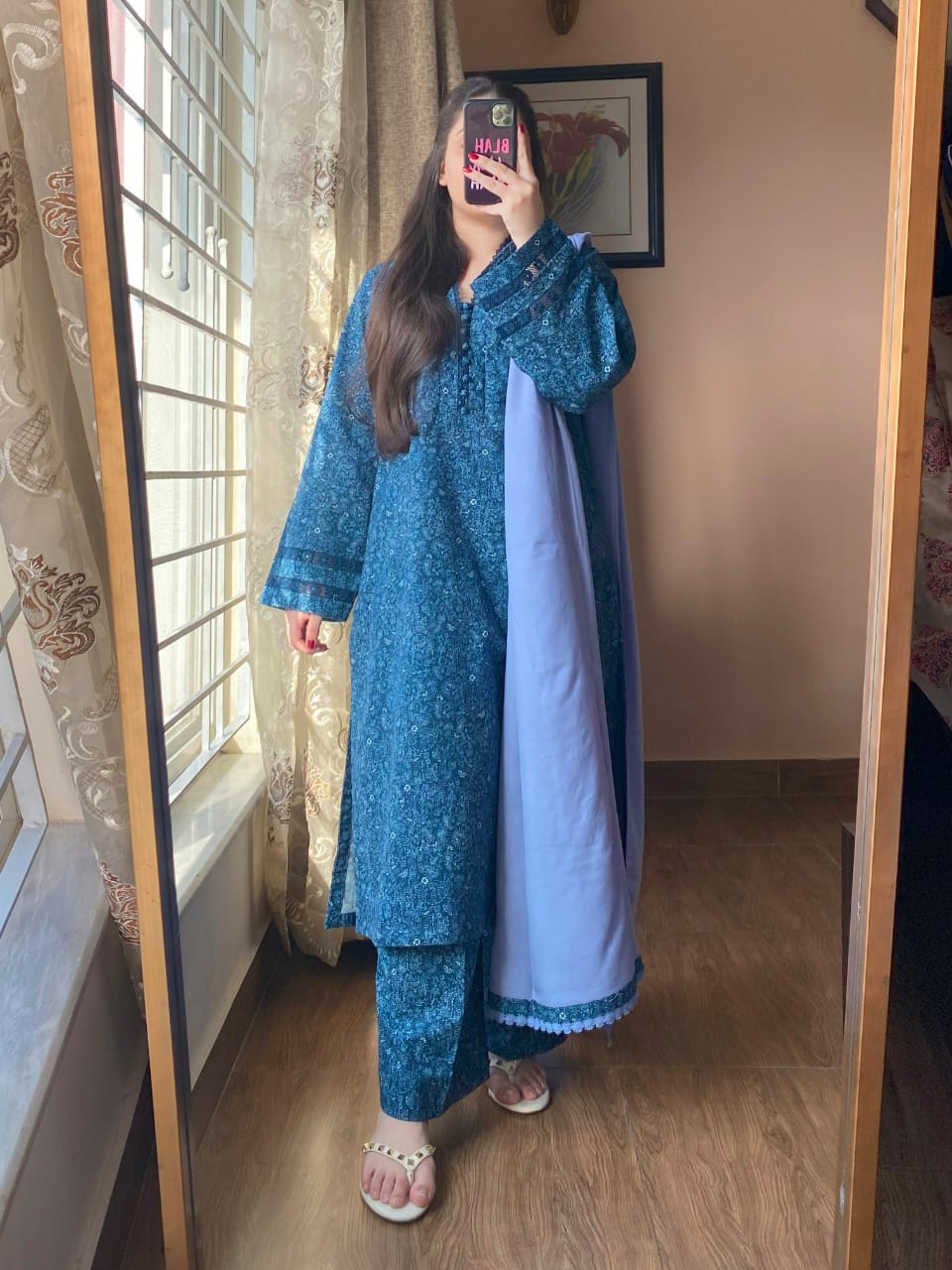 3 Piece - Khaddar Printed Dress