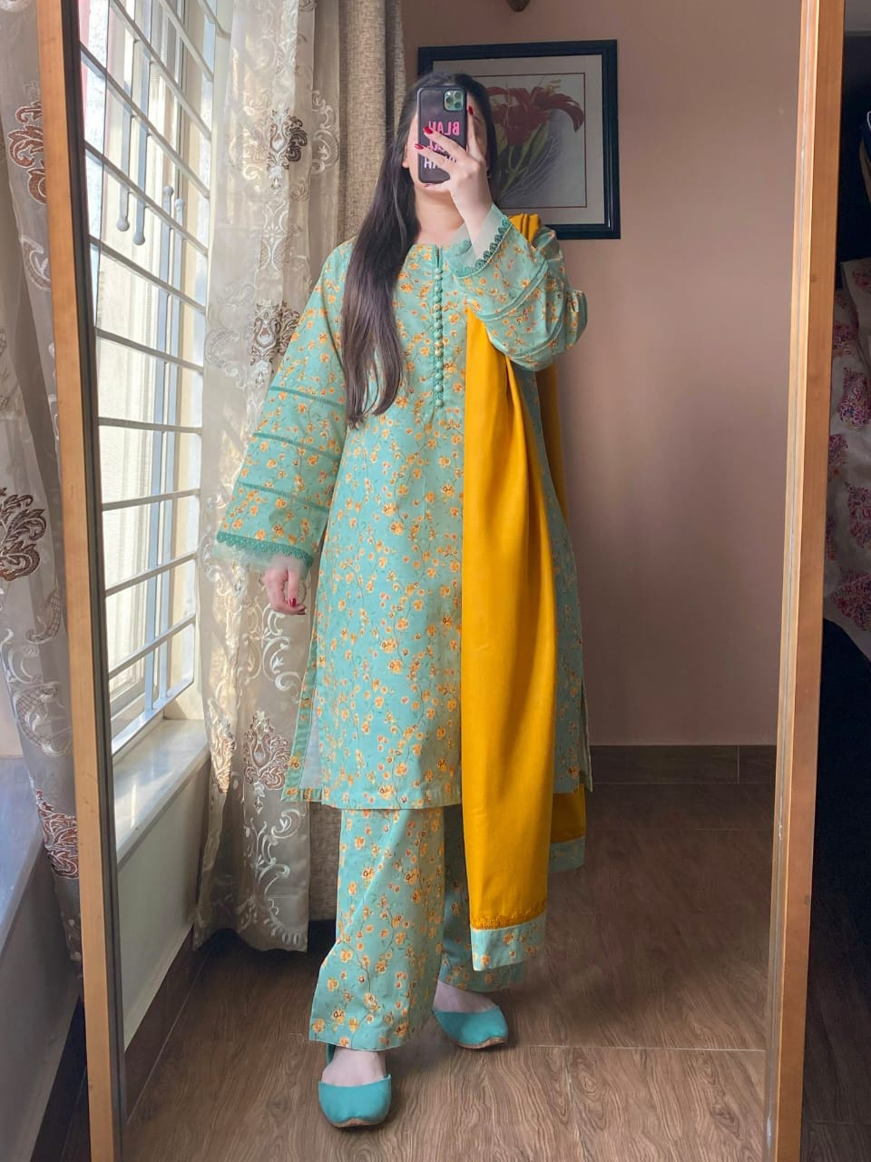3 Piece - Khaddar Printed Dress