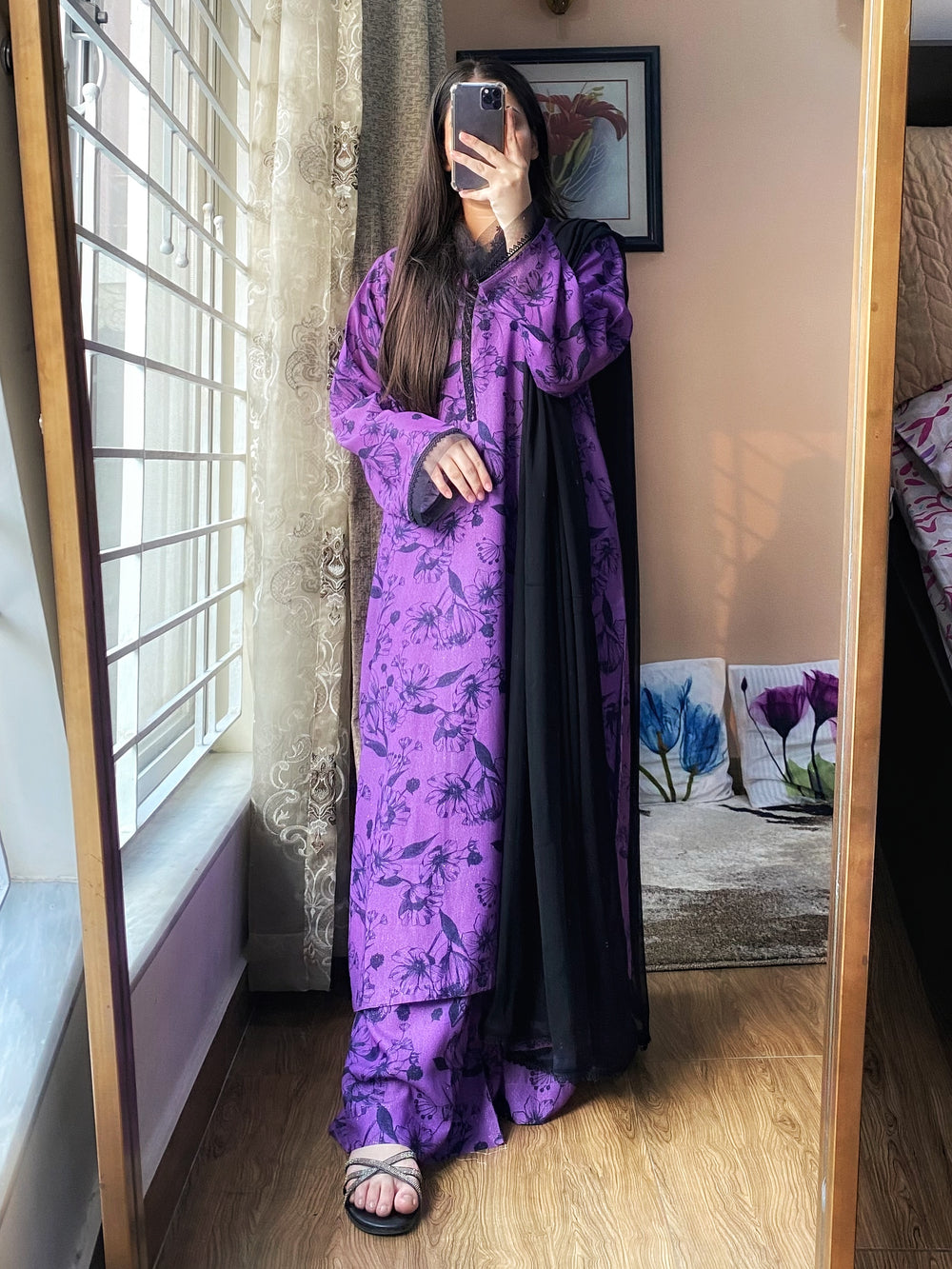 3 PIECE – Silk Karandi Printed Dress