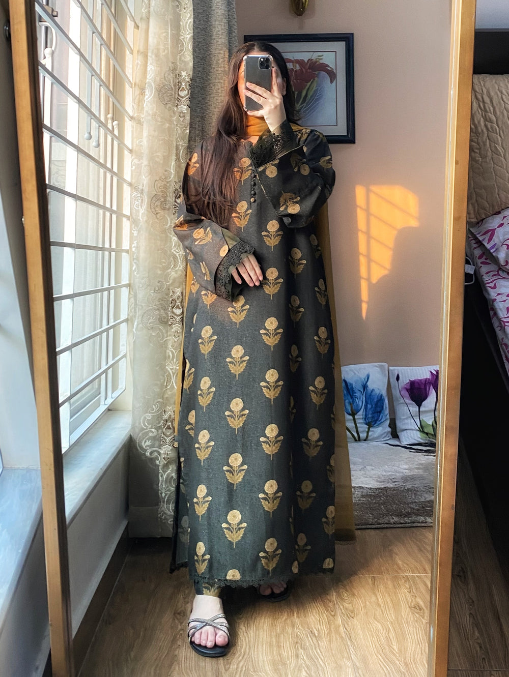 3 Piece - Silk Karandi Printed Dress