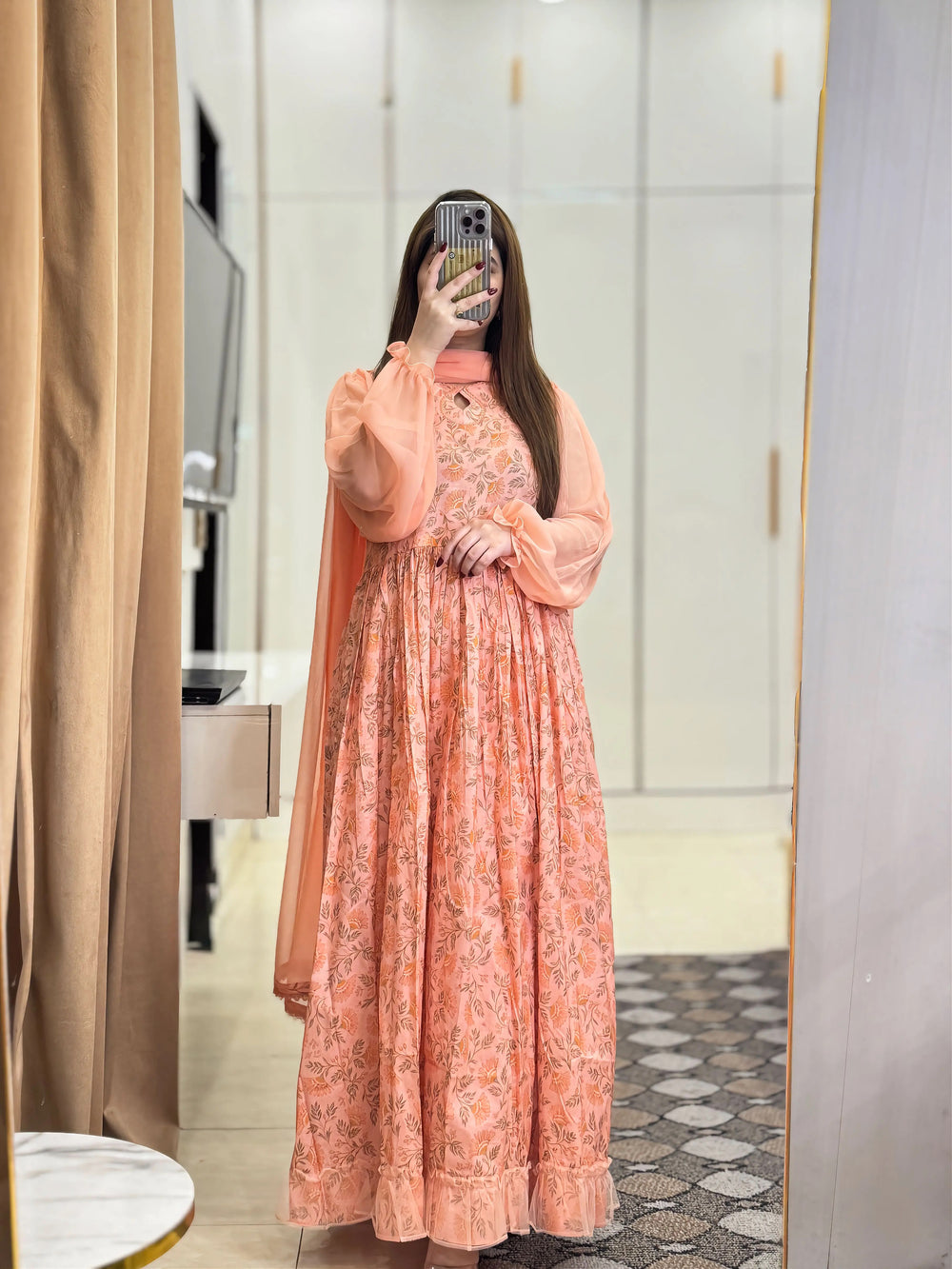 3-Piece Lawn Printed Dress With Trouser