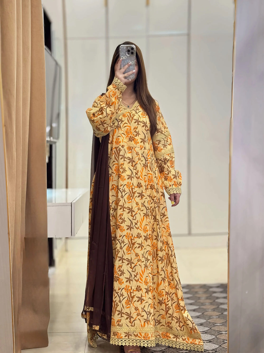 3 Piece - Lawn Printed Dress with Trouser