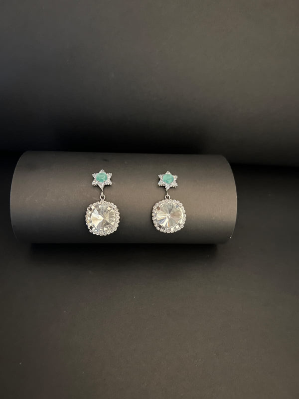 Elegant Earrings with hanging crystals