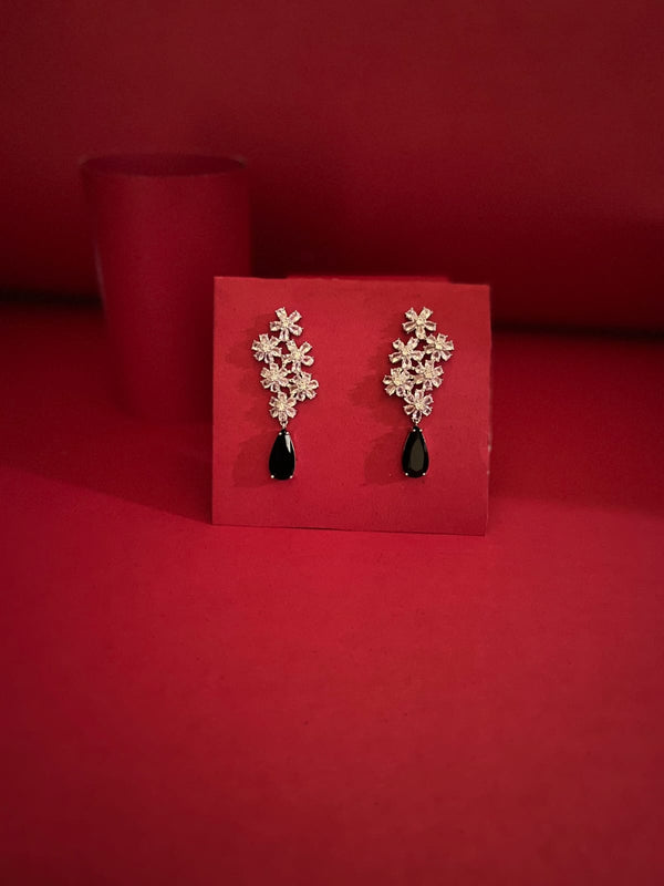 Elegant Silver Earrings with Topaz