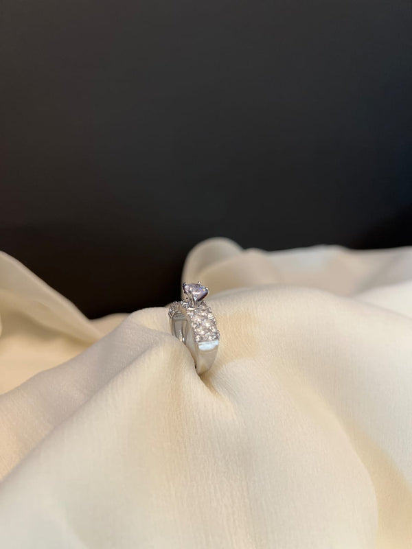 Adjustable Silver Plated Real Stone Rings