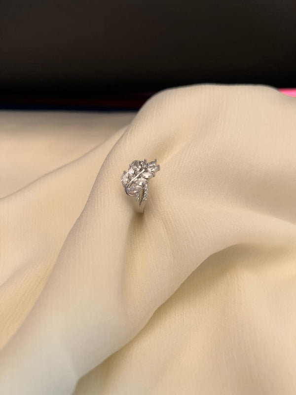 Adjustable Silver Plated Real Stones Rings
