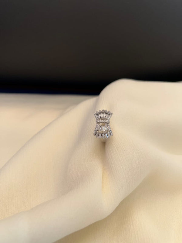 Adjustable Silver Plated Crystal Stone Rings