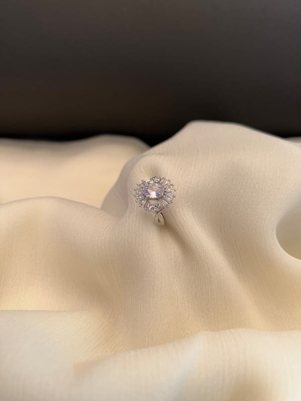 Adjustable Silver Plated Real Stones Rings