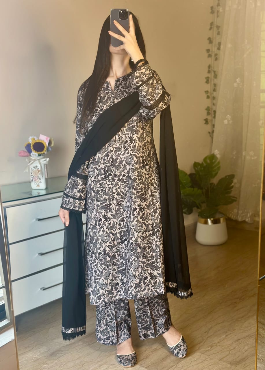 3 Piece - Lawn Printed Dress