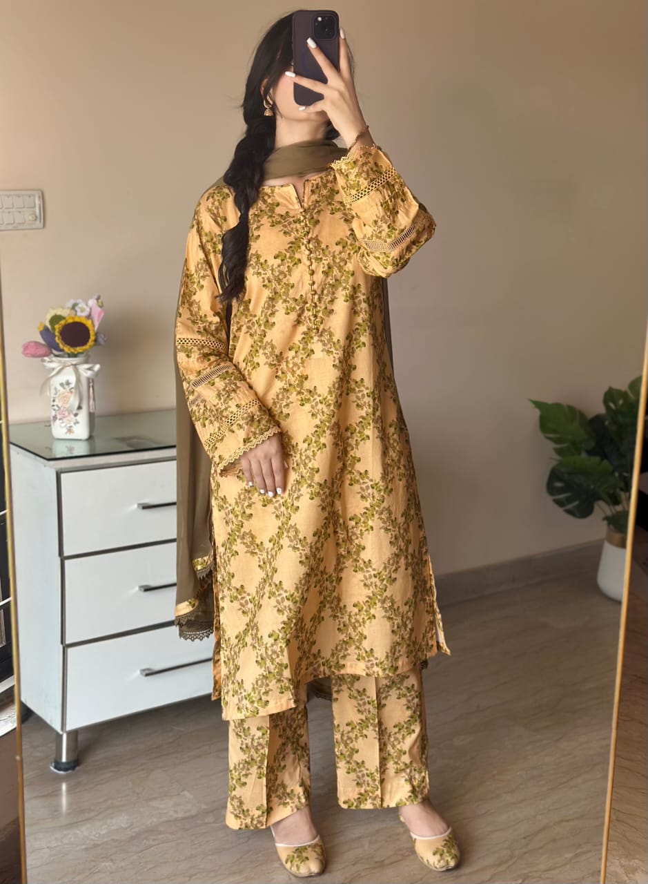 3 Piece - Lawn Printed Dress