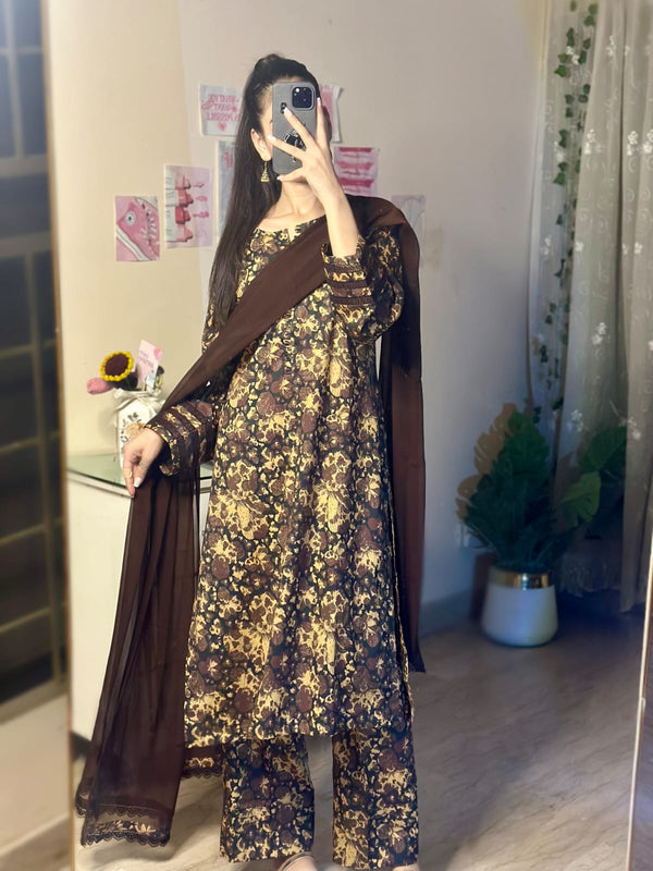 3 Piece - Lawn Printed Dress