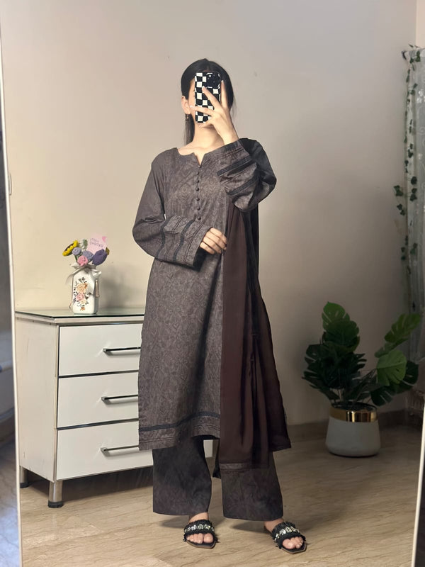 3 Piece - Lawn Printed Dress
