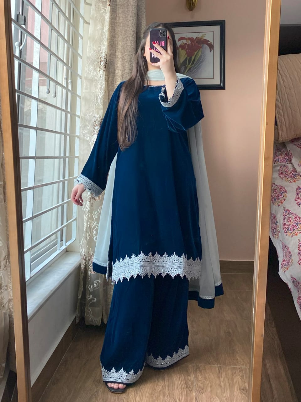 3-Piece Velvet Dress