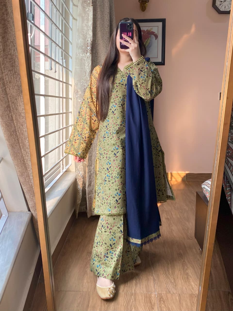 3 Piece - Khaddar Printed Dress