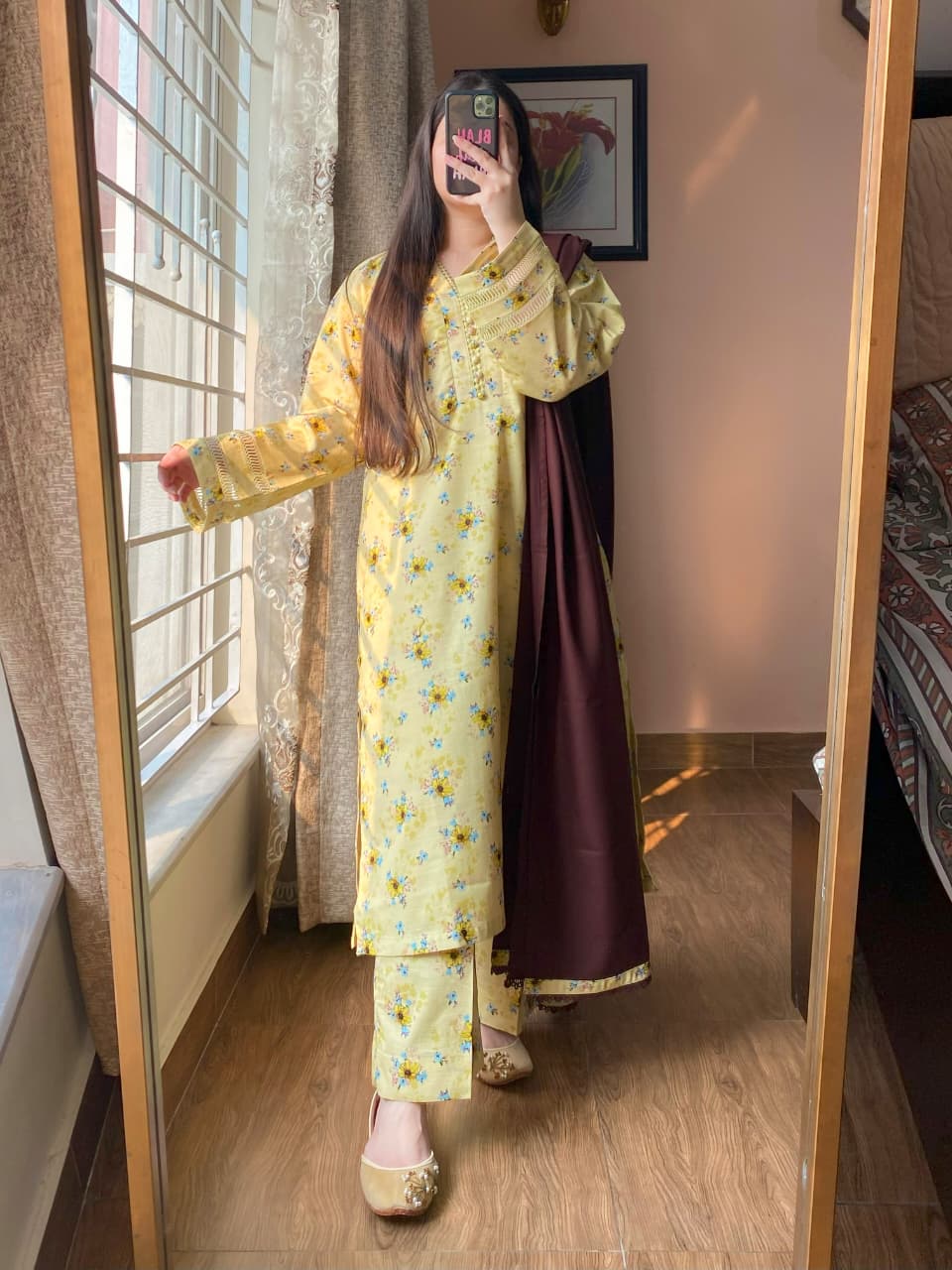 3 Piece - Khaddar Printed Dress