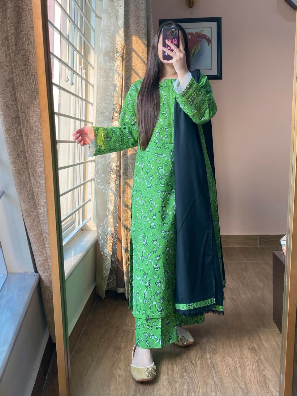 3 Piece - Khaddar Printed Dress