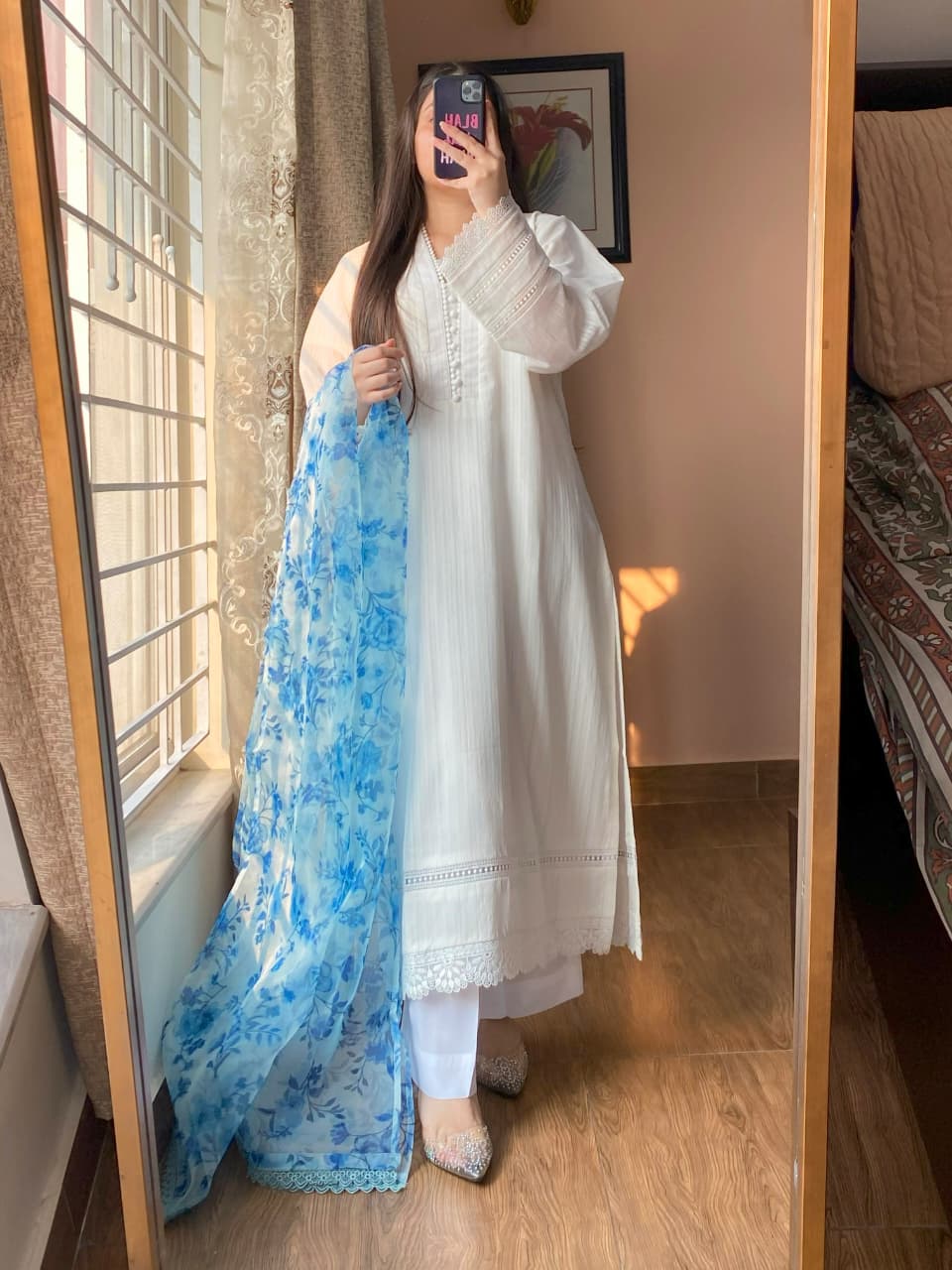 3 Piece - Georgette Dress with Trouser