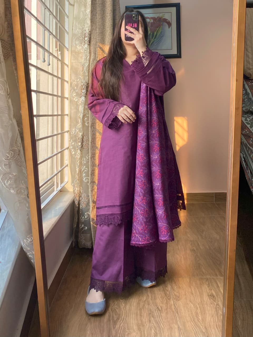 3 Piece - Dobby Khaddar Dress