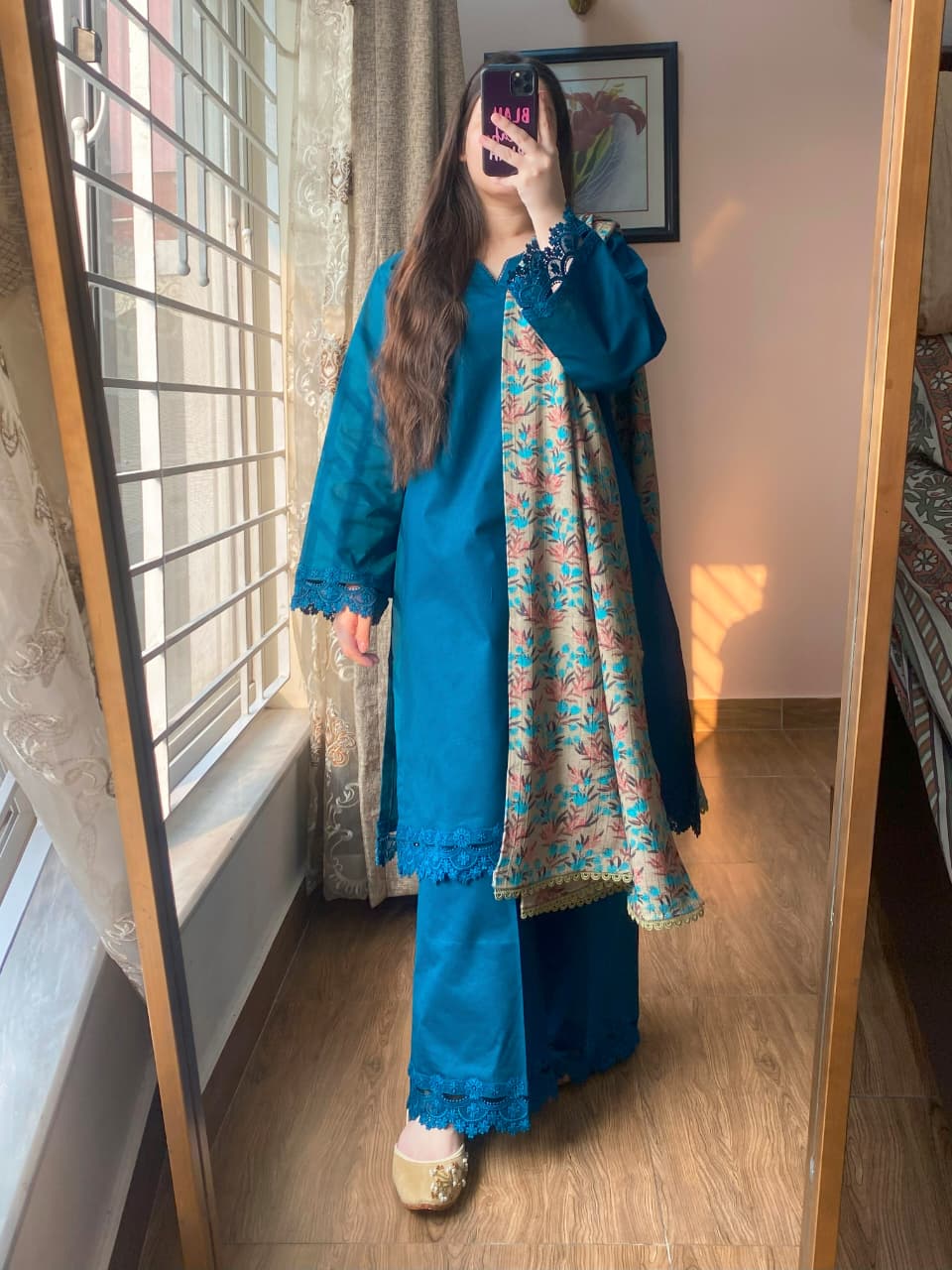 3 Piece - Dobby Khaddar Dress