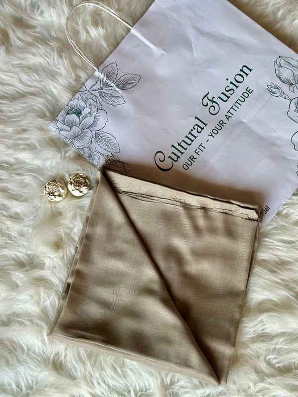 Beige Acrylic Wool Shawls