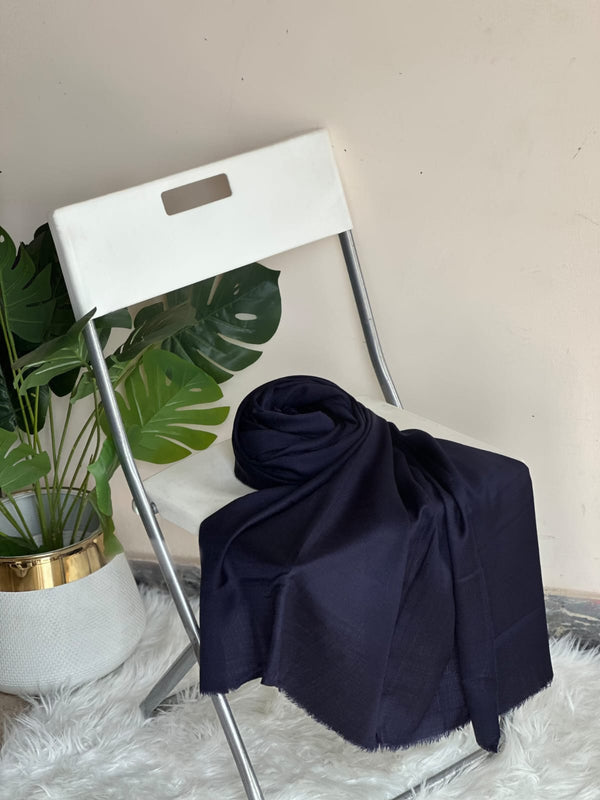 Navy Blue Acrylic Wool Shawls