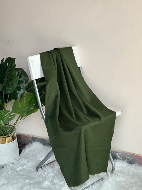 Olive Green Acrylic Wool Shawls