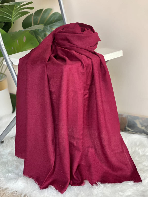 Burgundy Acrylic Wool Shawls
