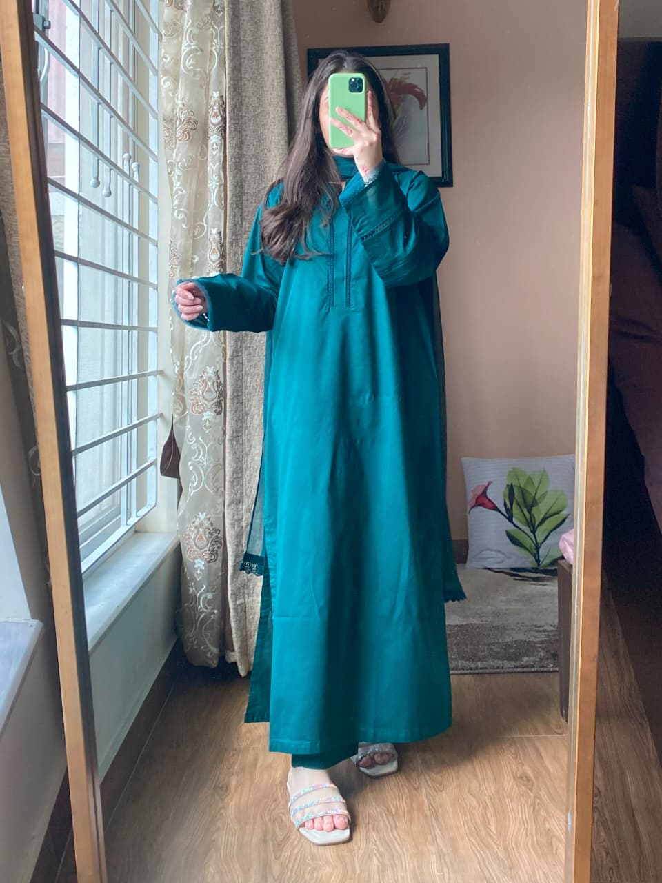 Lawn Dress with Trouser