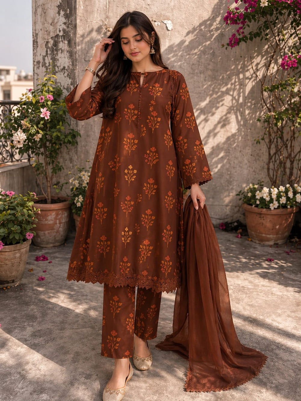 3 PIECE - UNSTITCHED LAWN PRINTED SUIT