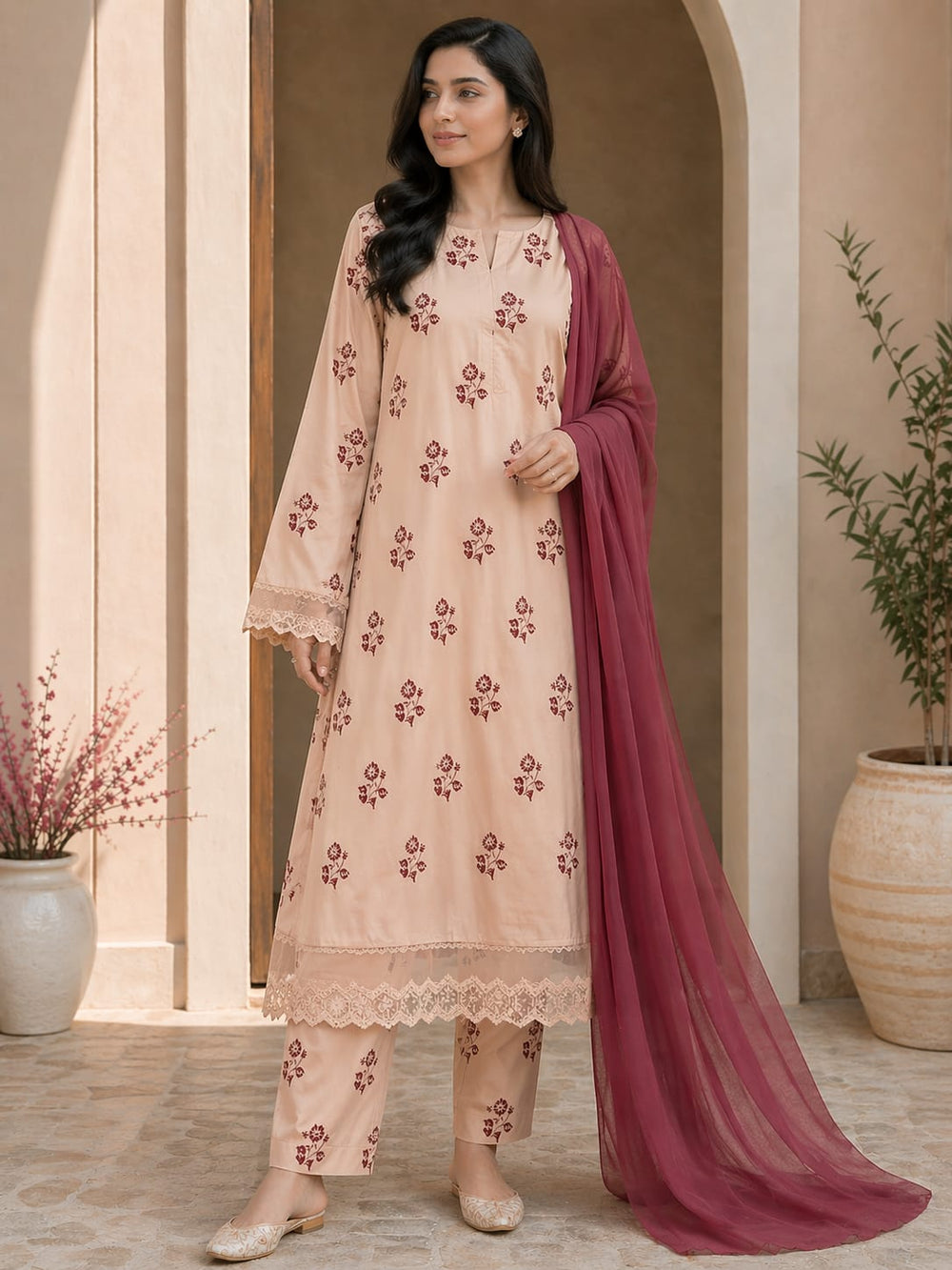 3 PIECE - UNSTITCHED LAWN PRINTED SUIT