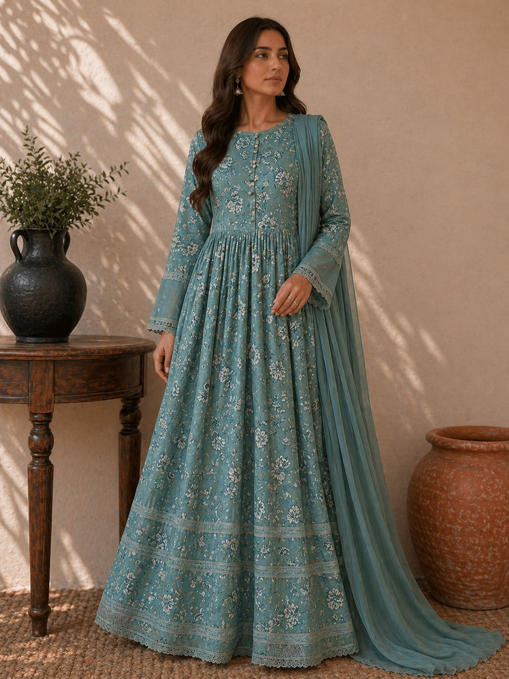 2 PIECE - UNSTITCHED LAWN PRINTED SUIT