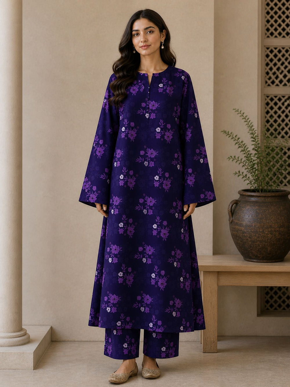 2 PIECE - UNSTITCHED LAWN PRINTED SUIT