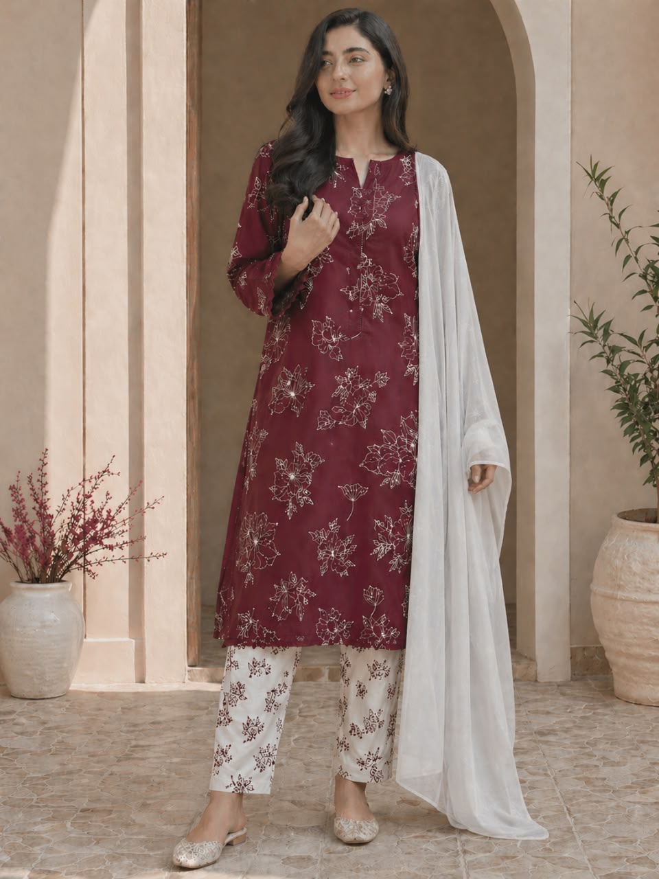 3 PIECE - UNSTITCHED LAWN PRINTED SUIT
