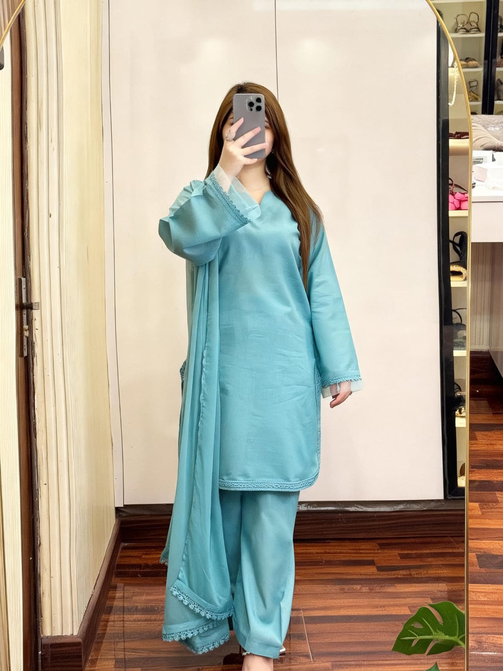 3 Piece - Lawn Dress with Shalwar