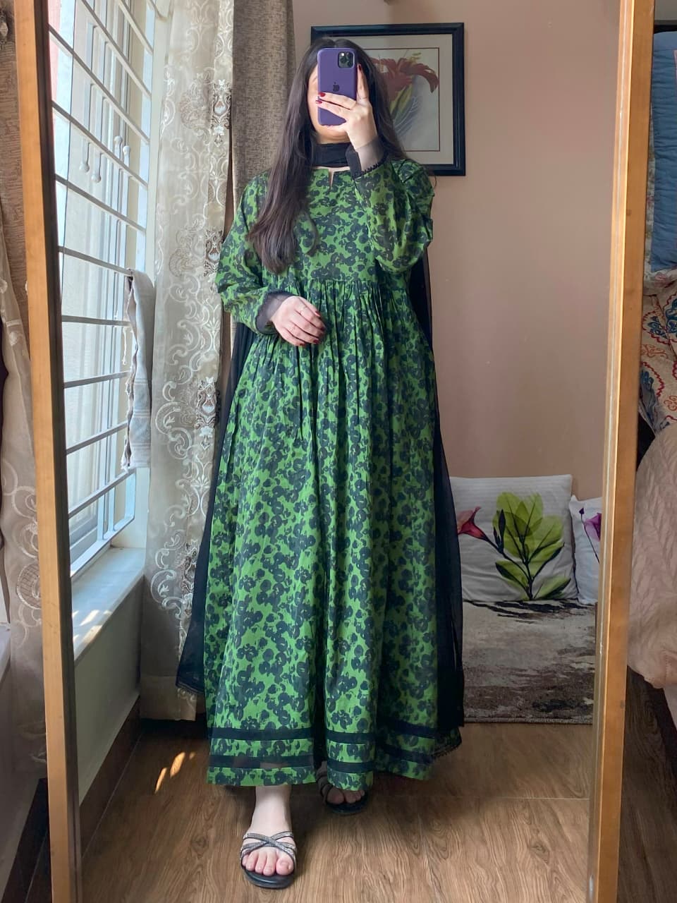 3 Piece - Lawn Printed Dress with Trouser
