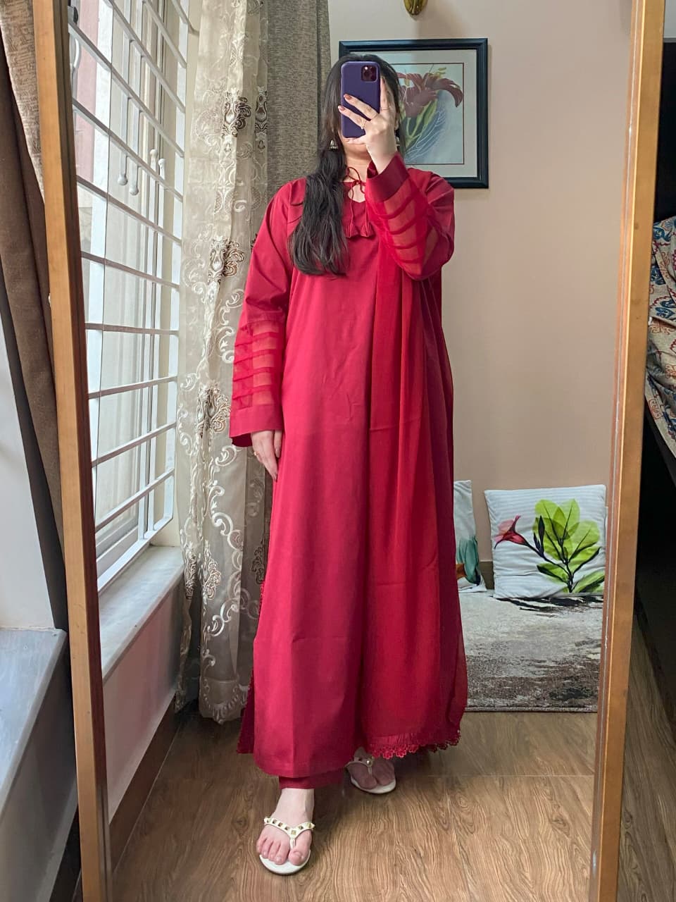 Lawn Dress with Trouser