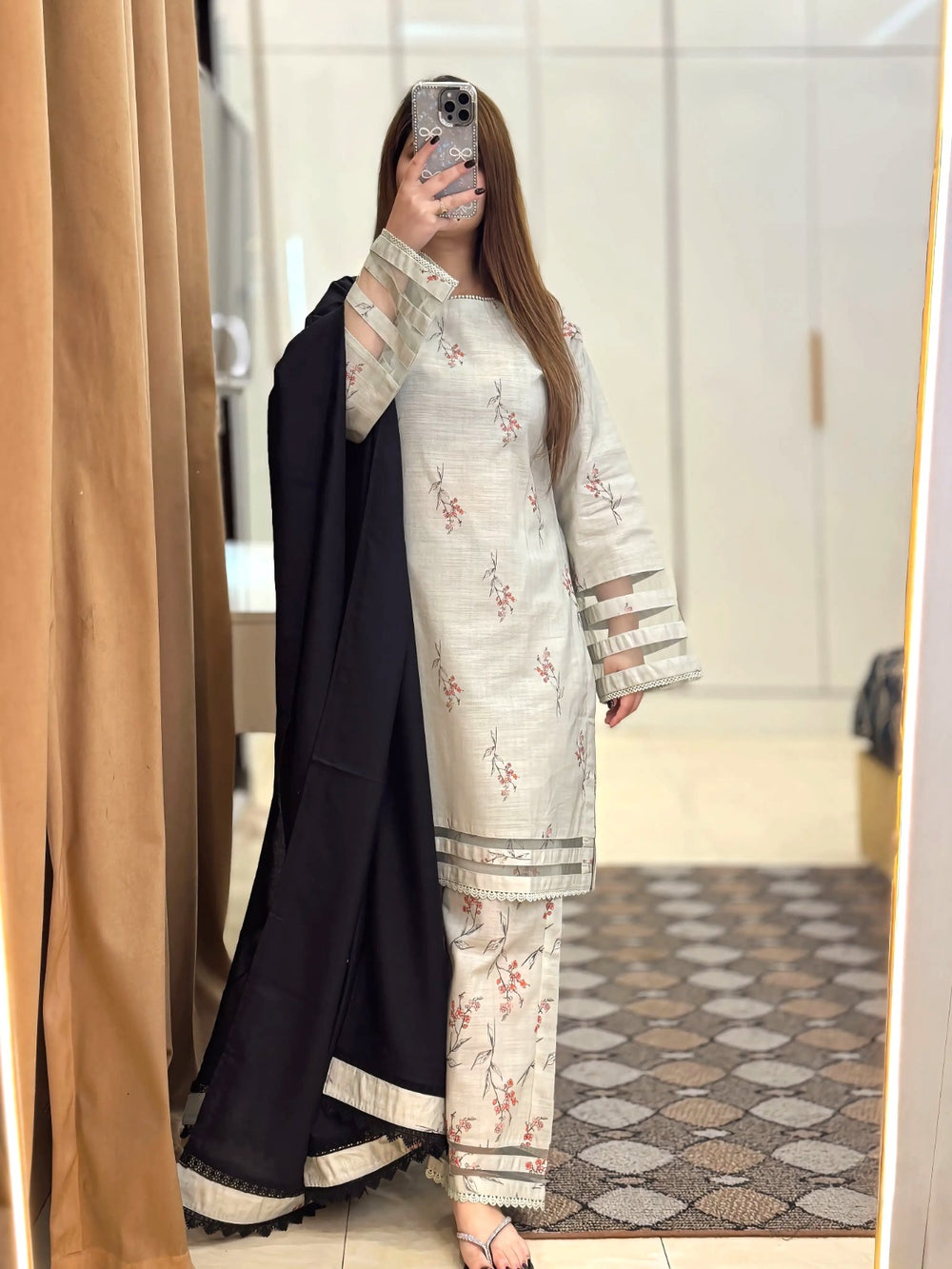 3 Piece - Khaddar Printed Dress