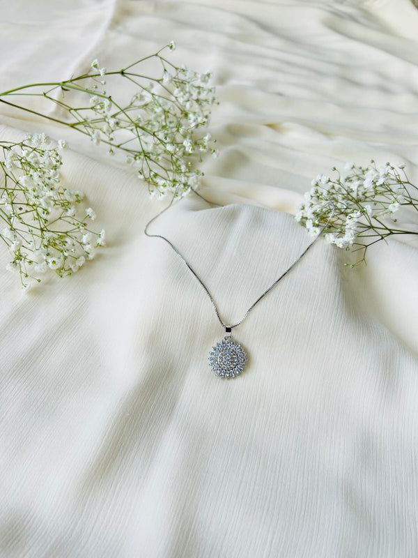 Elegant Sun Silver Chain Pendants