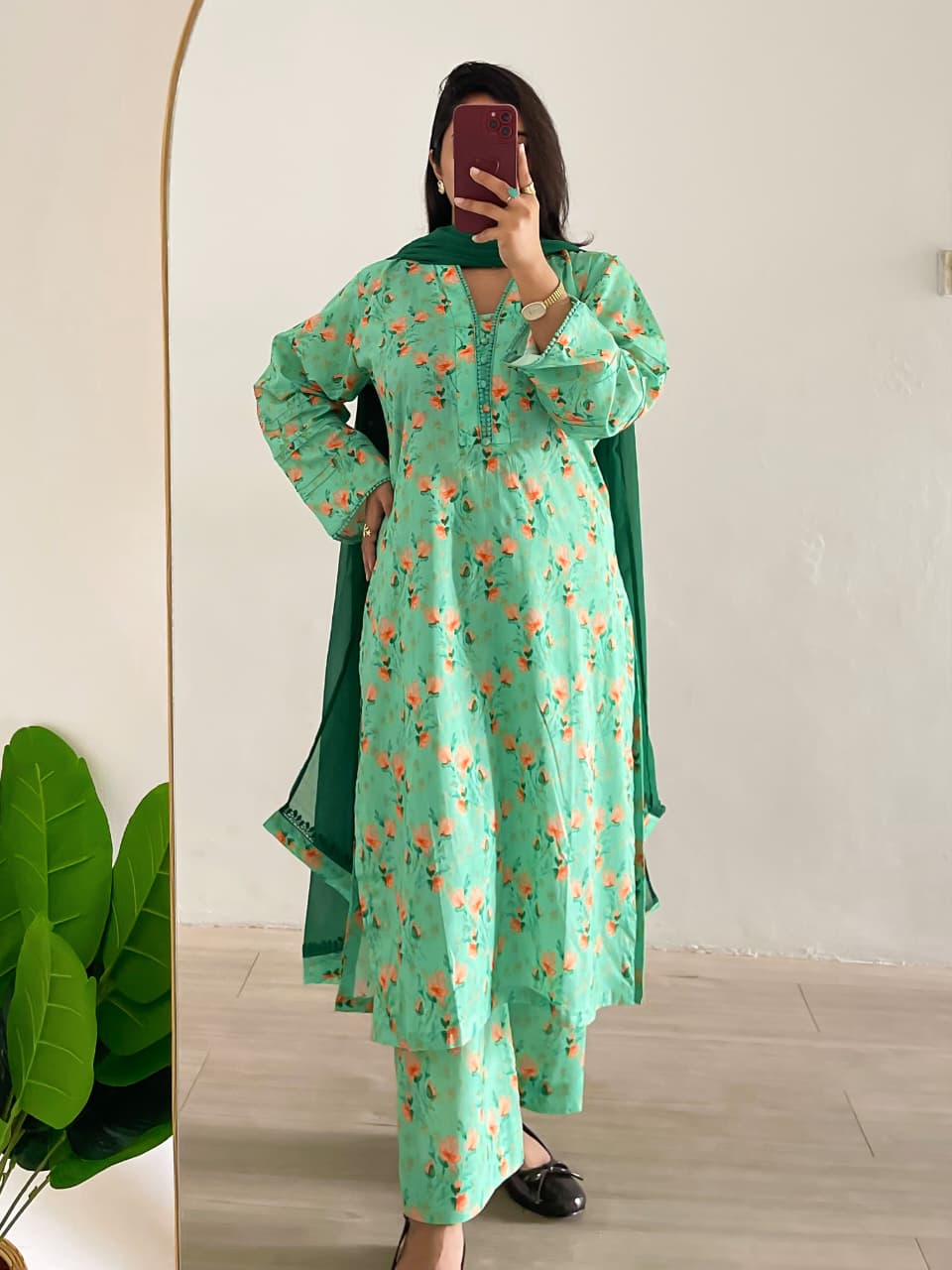 3-Piece Lawn Printed Dress