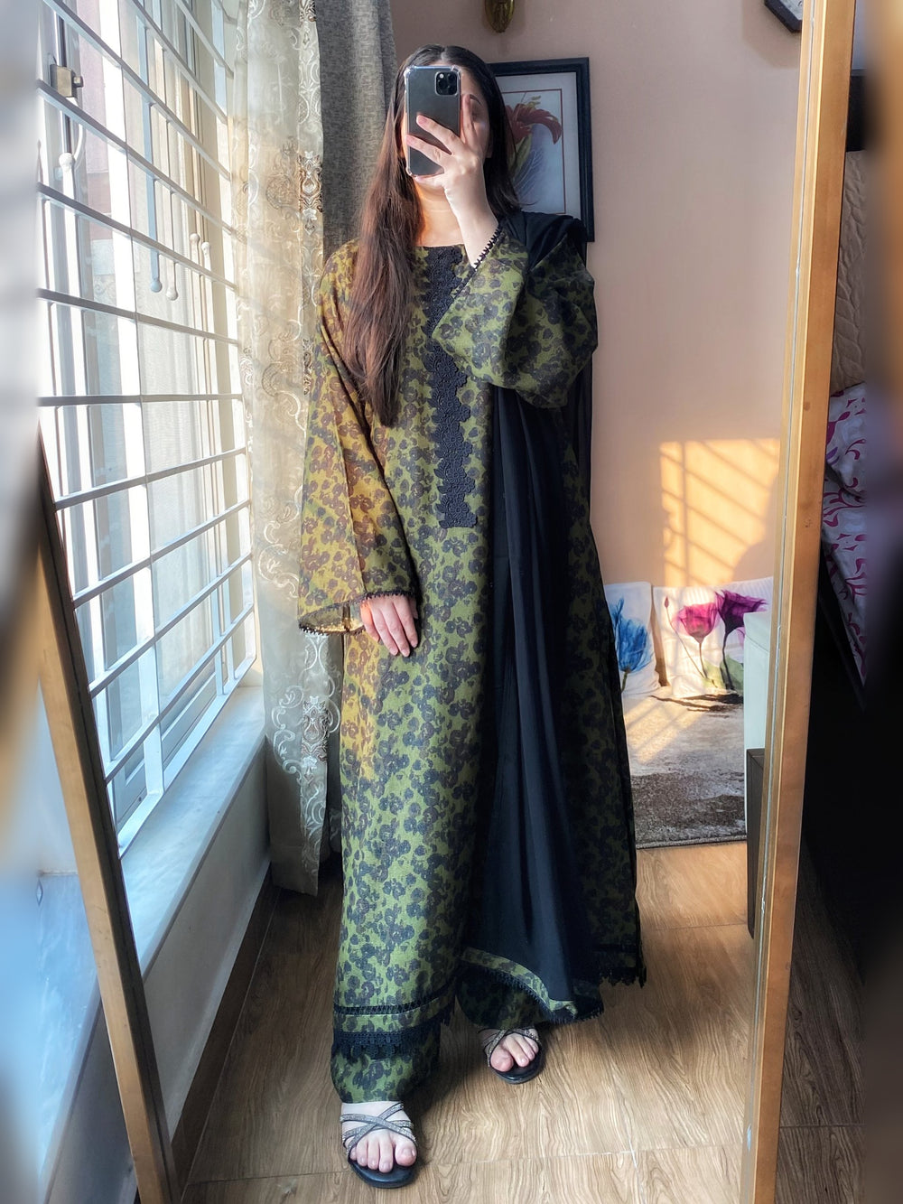 3 Piece - Silk Karandi Printed Dress
